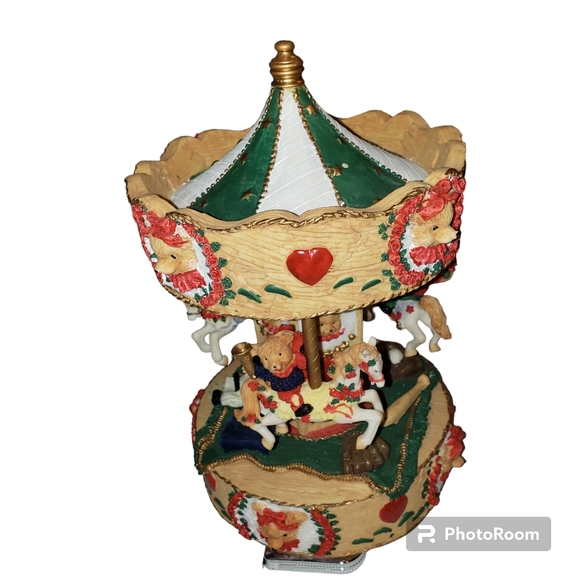 Christmas Carousel By World Bazaars,Inc - Picture 2 of 14